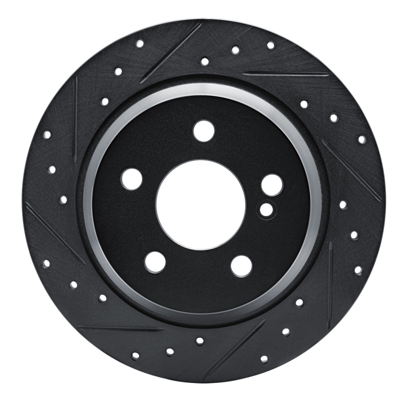 Mercedes-Benz SL500 Brake Rotor (1) - Rear Left - R1 Concepts - Drilled & Slotted - Black - `03-`06 Mercedes-Benz SL500 Brake Rotor (1) - Rear Left - R1 Concepts - Drilled & Slotted - Black - `03-`06